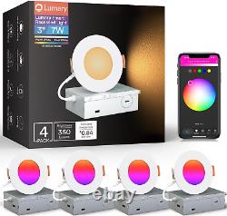 3 Inch Ultra-Thin Smart LED Recessed Lights 7W Wifi Bluetooth Recessed Lighting