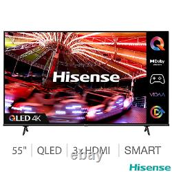 55 Inch Smart TV Hisense QLED 4K Ultra HD Television 3840 x 2160 Black HDMI NEW