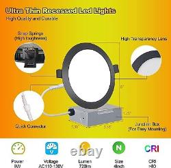 AIJIA Smart LED Recessed Lighting 4Inch, Ultra -Thin RGBCW Color Changing Rec