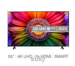 DamagedLG 55UR80006LJ 55 Inch 4K Ultra HD Smart TV 2.0CH 20W, AI Sound Pro