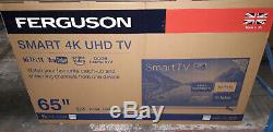 Ferguson 65 INCH 4K Ultra HD LED Smart TV Wi-Fi 3 x HDMi 2 x USB NEW & UK MADE