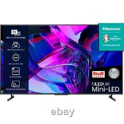 Hisense 100U7KQTUK 100 Inch MiniLED 4K Ultra HD Smart TV Bluetooth WiFi