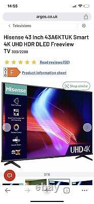 Hisense 43A6KTUK 43 inch 4K Ultra HD Smart TV