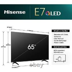 Hisense 55E7NQTUK 55 Inch LED 4K Ultra HD Smart TV Bluetooth WiFi