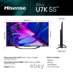 Hisense 55U7KQTUK 55 Inch 4K Ultra HD Smart TV Bluetooth WiFi