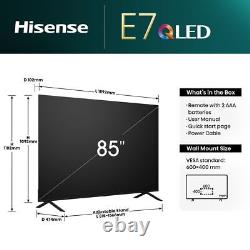 Hisense 85E7NQTUK 85 Inch LED 4K Ultra HD Smart TV Bluetooth WiFi