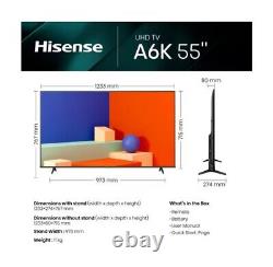 Hisense A6K 55 inch 4K Ultra HD LED Smart TV 55A6KTUK