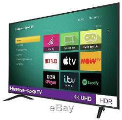 Hisense Roku TV 55 Inch R55B7120UK 4K Ultra HD HDR Freeview Smart LED TV
