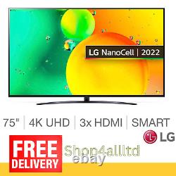 LG 75NANO766QA 75 Inch NanoCell 4K Ultra HD Smart TV