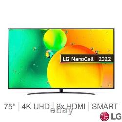 LG 75NANO766QA 75 Inch NanoCell 4K Ultra HD Smart TV
