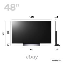 LG OLED48C36LA 48 Inch OLED 4K Ultra HD Smart TV Bluetooth WiFi