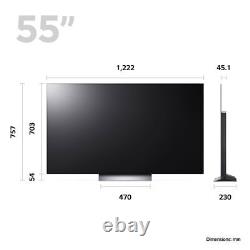 LG OLED55C36LC 55 Inch OLED 4K Ultra HD Smart TV Bluetooth WiFi