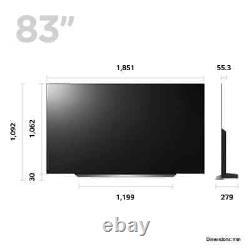 LG OLED83C34LA 83 Inch OLED 4K Ultra HD HDR10 HLG Dolby Vision Smart TV