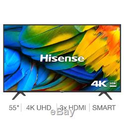 Large 55 inch Smart TV 4K Ultra HD Slim Freeview Slim Television Wifi Netflix