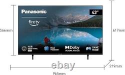 Panasonic TX-43MX800B, 43 Inch 4K Ultra HD LED Smart 2023 TV, High Dynamic Range