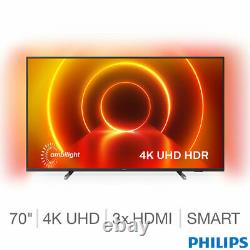 Philips Smart Ambilight TV 4K Ultra HD with HDR10+, 70 Inch, 70PUS7805/12