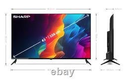 SHARP 4T-C43FJ2EL2NB 43 Inch Roku Smart 4K Ultra HD UHD LED TV -Netflix -Prime