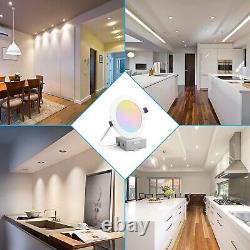 SUNTHIN Smart Recessed Lighting 6 Inch, Ultra-Thin LED Recessed Lights Color C