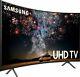 Samsung 65 Inch Curved Smart Tv 4k Ultra Hd Led Large Television Black Hdr Wifi