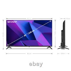 Sharp 43 Inch Frameless Android Ultra HD 4K LED Smart TV with Freeview Play