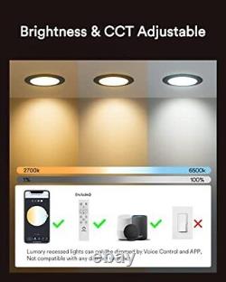 Smart Recessed Lighting 4 inch 9W 780LM Ultra-Thin Wi-Fi 4 IN-4 with RC Black