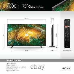 Sony X800H 75-inch TV 4K Ultra HD Smart LED TV with HDR and Alexa Compatibil