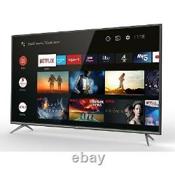 TCL 43 Inch 4K Ultra HD HDR Android Smart TV with Silver Bezel