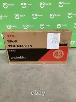 TCL 43 Inch TV Smart 4K Ultra HD QLED Freeview HD 43C725K #LF42502