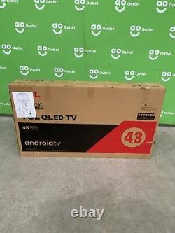 TCL 43 Inch TV Smart 4K Ultra HD QLED Freeview HD 43C725K #LF48308