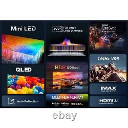 TCL 50C805K 50 Inch MiniLED 4K Ultra HD Smart TV Bluetooth WiFi