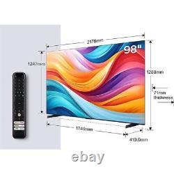 TCL 98C655K 98 Inch QLED 4K Ultra HD Smart TV Bluetooth WiFi