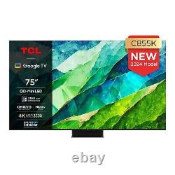 TCL C855K 75 inch Smart Mini LED 4K Ultra HD Google QLED TV 75C855K