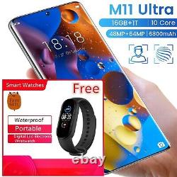 2021 M11 Ultra 7.3 Pouces 16gb+1t 5g Empreinte Digitale ID 6800mah Smart Phone 48+64mp