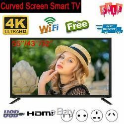 32/43/55 Pouces Smart Tv 4k Ultra Hd Led Courbe 3000r Hdmi Vga Usb Rf Interface