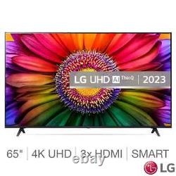Conception mince LG 65UR80006LJ 65 pouces 4K Ultra HD HDR10 HLG Mode cinéaste Smart TV