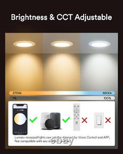 Éclairage encastré intelligent 4 pouces, éclairage encastré LED ultra-mince 9W 810LM intelligent