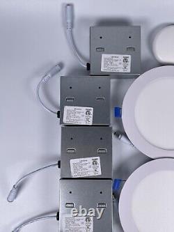 Éclairage encastré intelligent de 6 pouces, homologué IC-ETL, receveur LED RVB ultra-fin certifié.