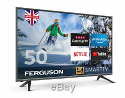 Ferguson 50 Pouces 4k Ultra Hd Led Smart Tv Avec Wifi 3 X Hdmi, Usb. Fait Au Royaume-uni