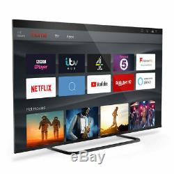 Grand 50 Pouces Smart Tv 4k Ultra Hd Slim Télévision Hdr Tnt Wifi Hdmi Noir