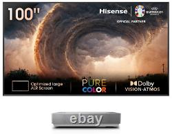 Hisense 100L5HTUKD Projecteur de télévision laser intelligent Ultra HD HDR 4K de 100 pouces