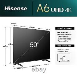 Hisense A6N Téléviseur Intelligent LED 4K Ultra HD de 50 pouces 50A6NTUK