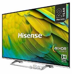 Hisense H55b7500uk 55 Pouces 4k Ultra Hd Hdr Intelligent Wifi Tv Led Argent