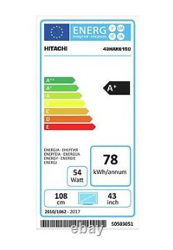 Hitachi 43hak6150u 43 Pouces 4k Ultra Hd Smart Android Tv Led