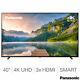 Panasonic Smart Android Tv, 40 Pouces 4k Ultra Hd Avec Processeur Hcx, Tx-40jx800bz