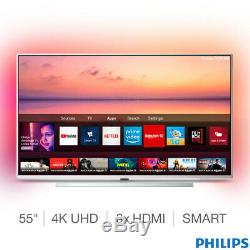 Philips 55 Pouces Smart Led Tv Ambilight Pixel Precise Hd 4k Ultra Avec Les Chaînes Numériques