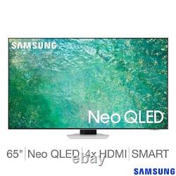 Samsung QE65QN88CATXXU 65 Inch Neo QLED 4K Ultra HD Smart TV translates to 'Téléviseur intelligent Samsung QE65QN88CATXXU de 65 pouces Neo QLED 4K Ultra HD' in French.