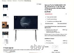 Samsung The Serif (2023) QLED HDR 4K Ultra HD Smart TV, 65 inch QE65LS01BG can be translated to: Samsung The Serif (2023) QLED HDR 4K Ultra HD Smart TV, 65 pouces QE65LS01BG.