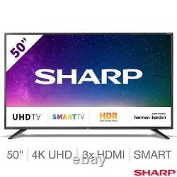 Sharp 4t-c50bj2kf2fb 50 Pouces 4k Ultra Hd Smart Tv Noir