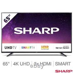 Sharp 4t-c65bj2kf2fb 65 Pouces 4k Ultra Hd Smart Tv Noir