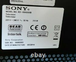 Sony Bravia Kd65x8505b65 Pouces 4k Ultra Hd 3d Led Smart Tv Freeview Hd